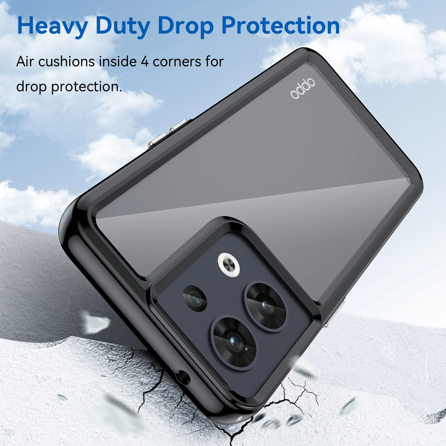 For OPPO Reno 8 5G Clear Case Reno 8 Cover Funda Shell Hard Translucent Soft Frame Shockproof Bumper For OPPO Reno 8