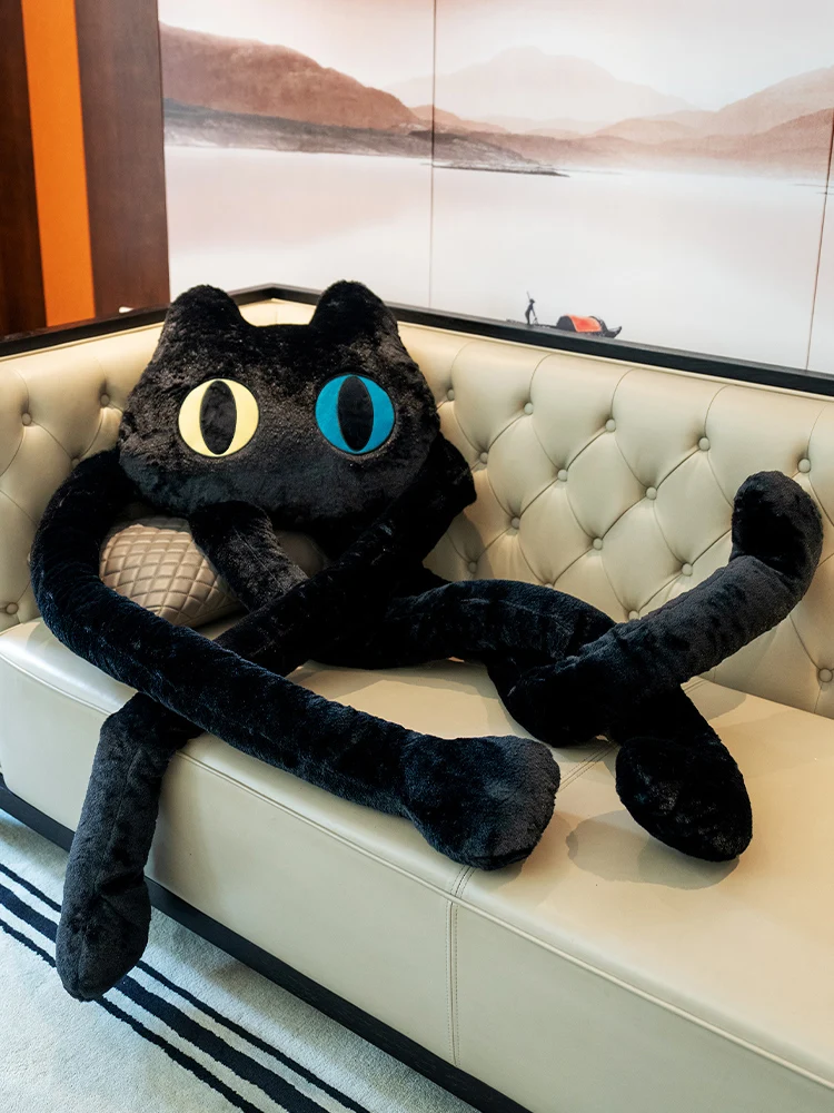 Кукла в виде черной кошки с длинными ногами большая кукла для девочек гигантская