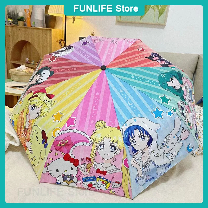 Аниме Сейлор Мун полностью самооткрывающийся зонт автоматический мультяшный