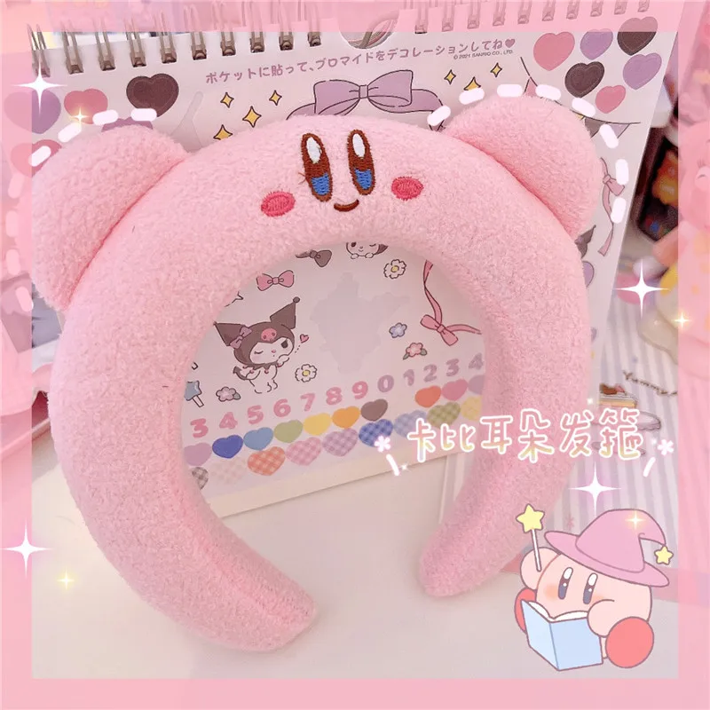 Повязка на голову Kawaii с аниме звездами и Кирби обруч для волос мытья лица