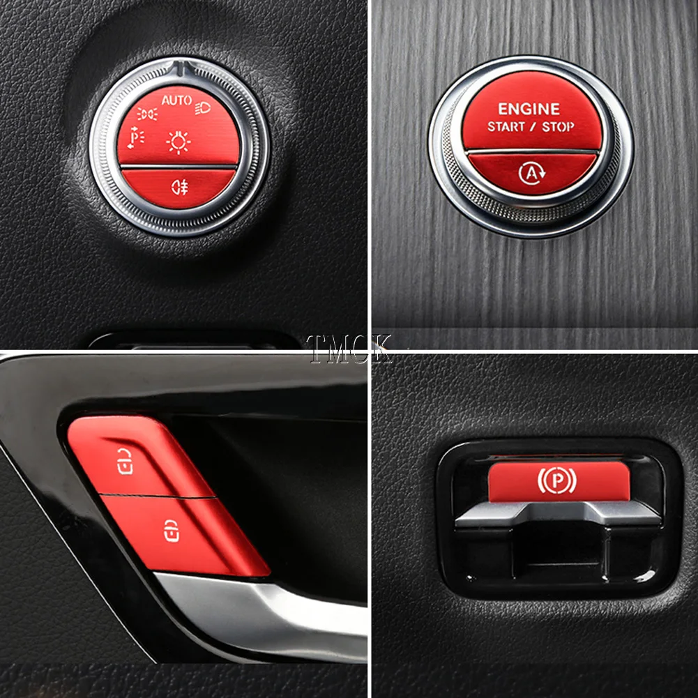 

For Mercedes Benz C Class W206 C200 C220 C260 C300 2022+ Car Accessories Engine Start Stop Headlight Switch Button Trim Cover