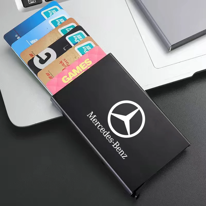 

Умный кошелек, автоматический металлический противоугонный держатель для кредитных карт ID Card для Mercedes Benz AMG W203 W206 W220 W205 W211 W212 W201 GLS
