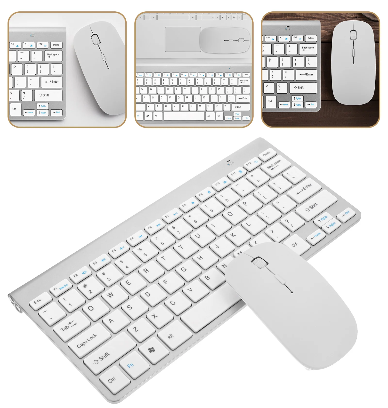 Беспроводная клавиатура и мышь тихий для ноутбука человеческое тело простой