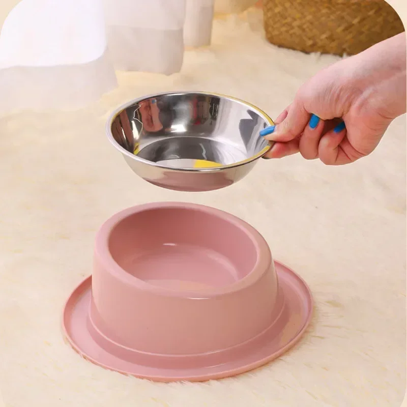 Аксессуары из нержавеющей стали для собак чаша стальной контейнер-кормушка