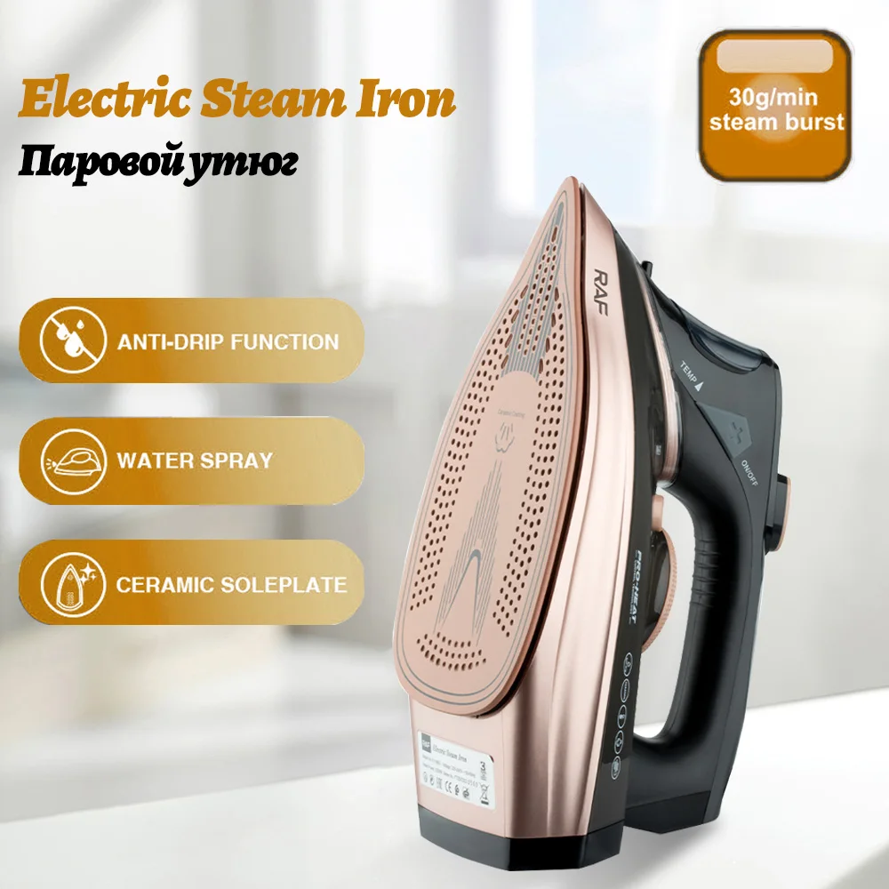 2200W LED Indicate Steam Iron for Clothes Vertical Iron Clothes Steamer Pressing Iron for Clothes Home Appliance