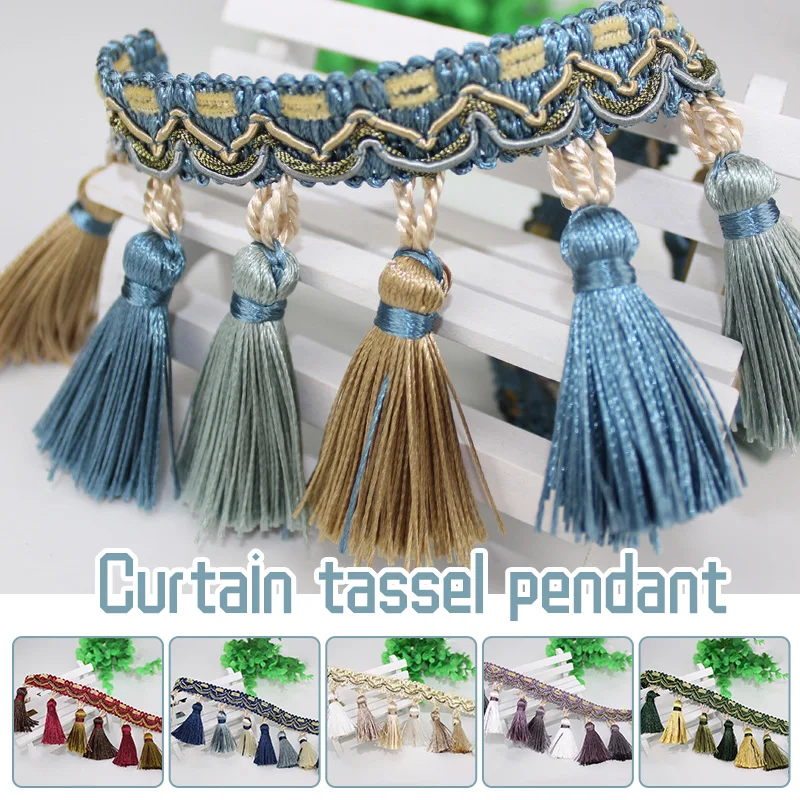 11.5 Meter Exquisite Curtain Lace Tassel Fringe Upholstery Ribbon Trim DIY Drapery Curtain Sofa Tablecloth Decor  Accessories