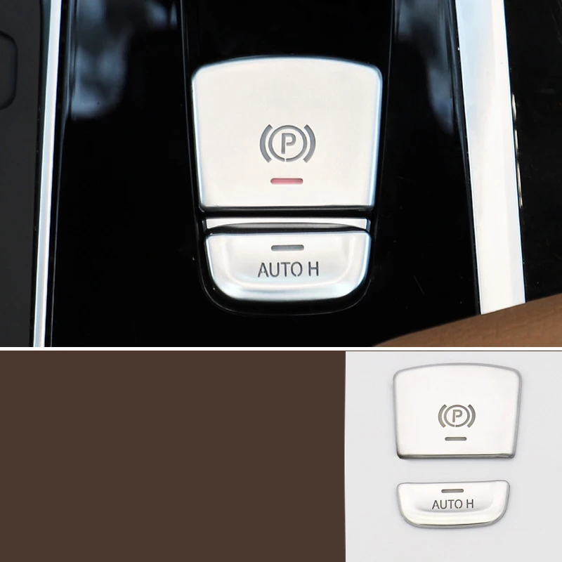 

car electronic handbrake button autohold sticker trim for bmw 640i gt 6 series 6gt 2018 2019 2020 2021 2022 g32 accessories auto
