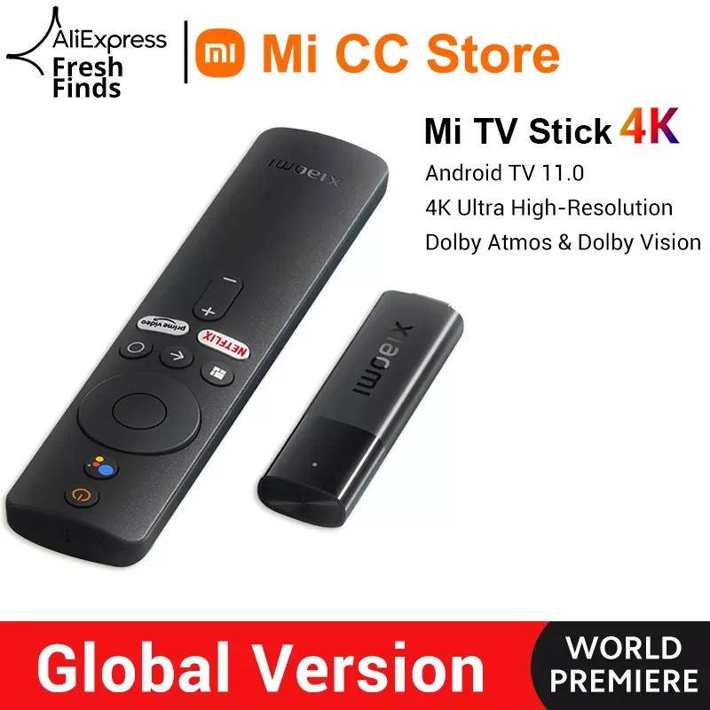

[World Premiere] Global Version Mi Stick 4K Android 11 Portable Streaming Media 2GB 8GB Multi Language BT5.0 Dongle