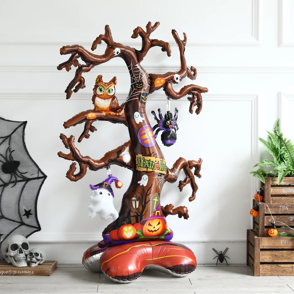 Хэллоуин Призрак Дерево Надувной Воздушный Шар Ведьма Дом с Привидениями