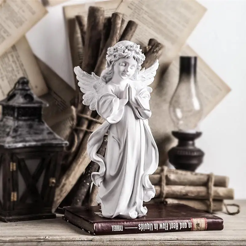 

Beautiful Miniature Girl Angel Ornament Artistic Figurine Craft Home TV Cabinet Decoration Gift for Room Bedroom Home Decoration
