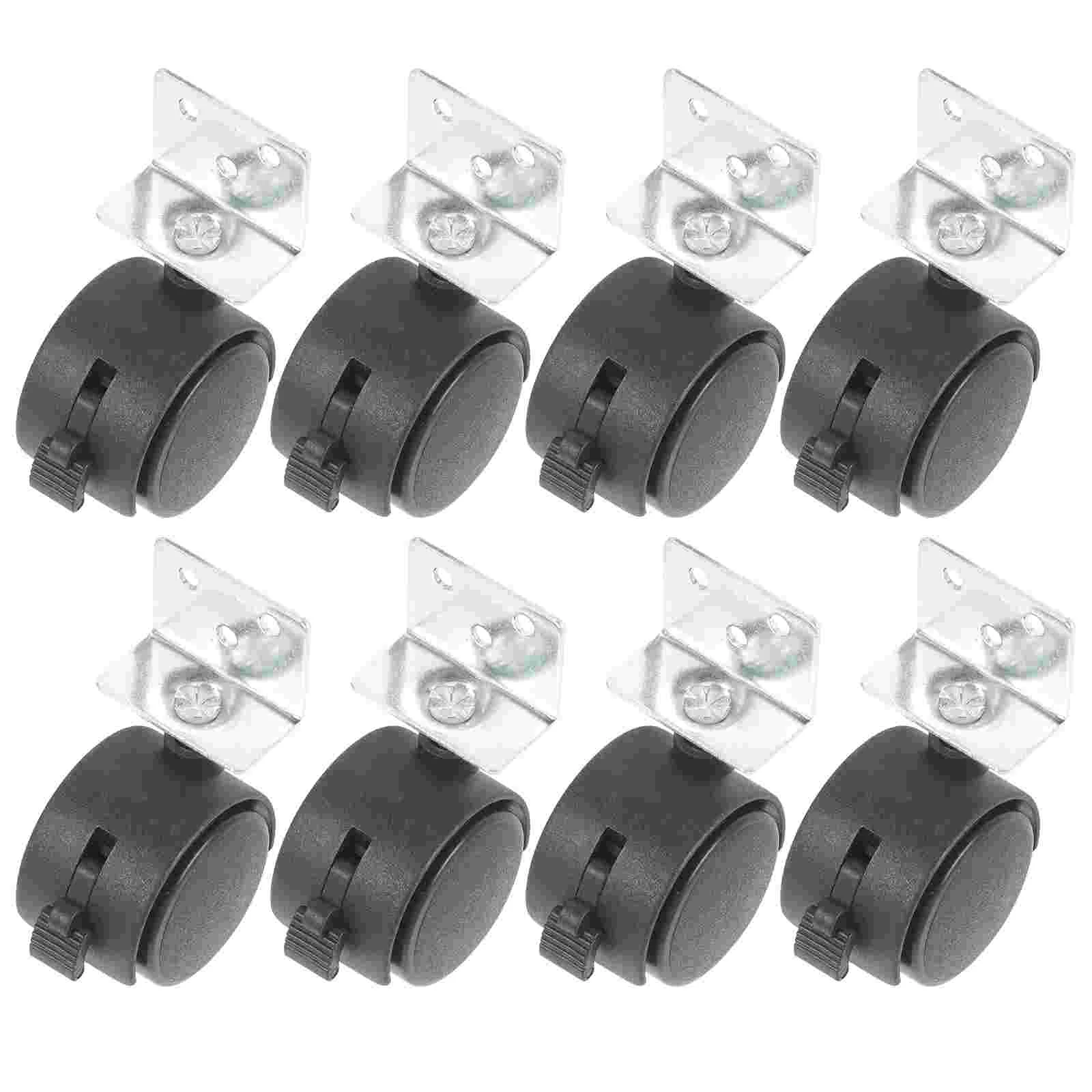 

8 Pcs Office Chair Roller Wheels Wheelchair Replacement Castor Rolling Chairs Caster Shelving Desk Parts