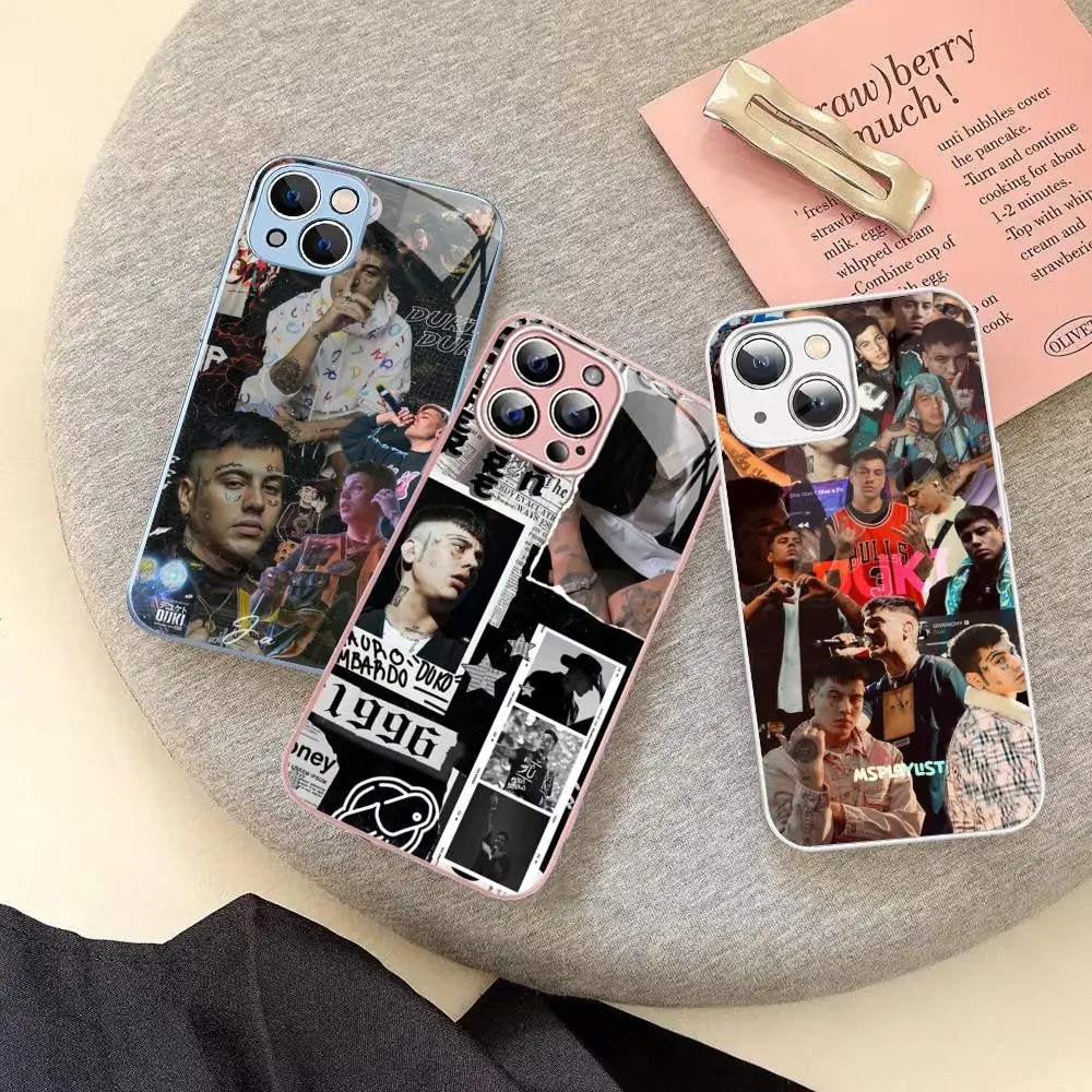 Чехол Duki Rapper для телефона закаленное стекло iphone 14 13 12 11 Pro Mini XS MAX 14Plus X XR чехлы