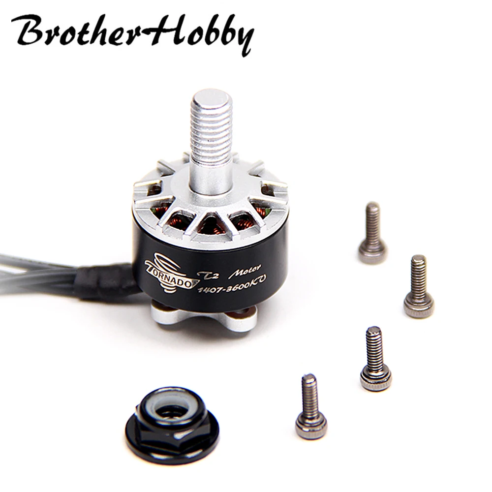 

Brotherhobby Tornado T2 1407 2800KV 3600KV 4100KV 3-4S Brushless Motor for RC FPV Racing Toothpick Cinewhoop Ducted Drone