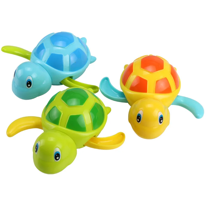 

1PC Cute Cartoon Animal Tortoise Classic Kid Water Toy Infant Swim Turtle Wound-up Chain Clockwork Kids Beach Bath Toys