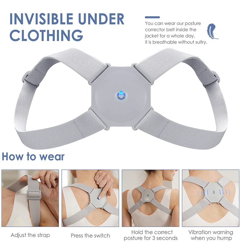 

Xiaomi Youpin Intelligent Induction Posture Corrector Prevent Hump Vibration Reminder USB Charging High-elastic Nylon Belt