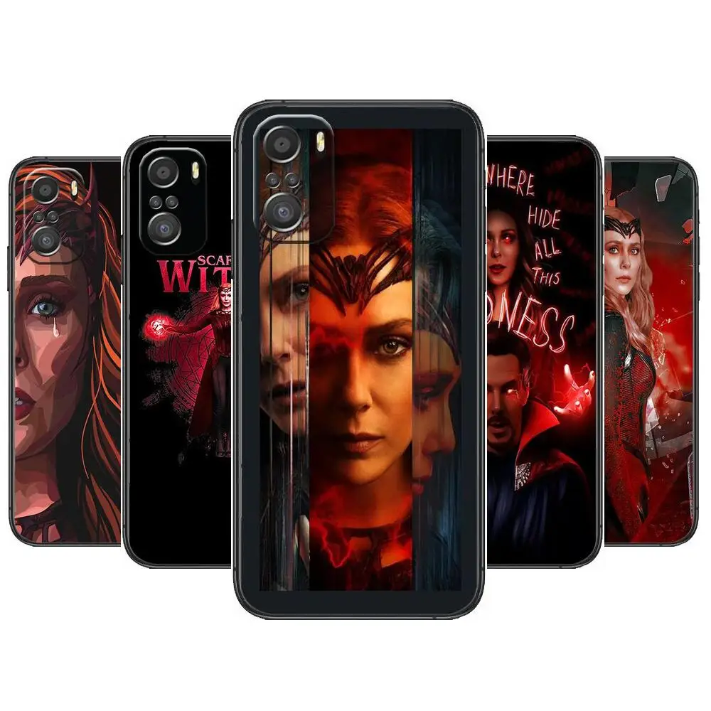 

Marvel Scarlet Witch Phone Case For xiaomi redmi 11 Lite pro Ultra 10 9 8 MIX 4 FOLD 10T Black Cover Silicone Back Prett
