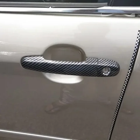 Для Toyota Avensis T250 2003-2008 кованый узор из углеродного волокна, хромированная дверная ручка автомобиля, накладка, аксессуары для стайлинга
