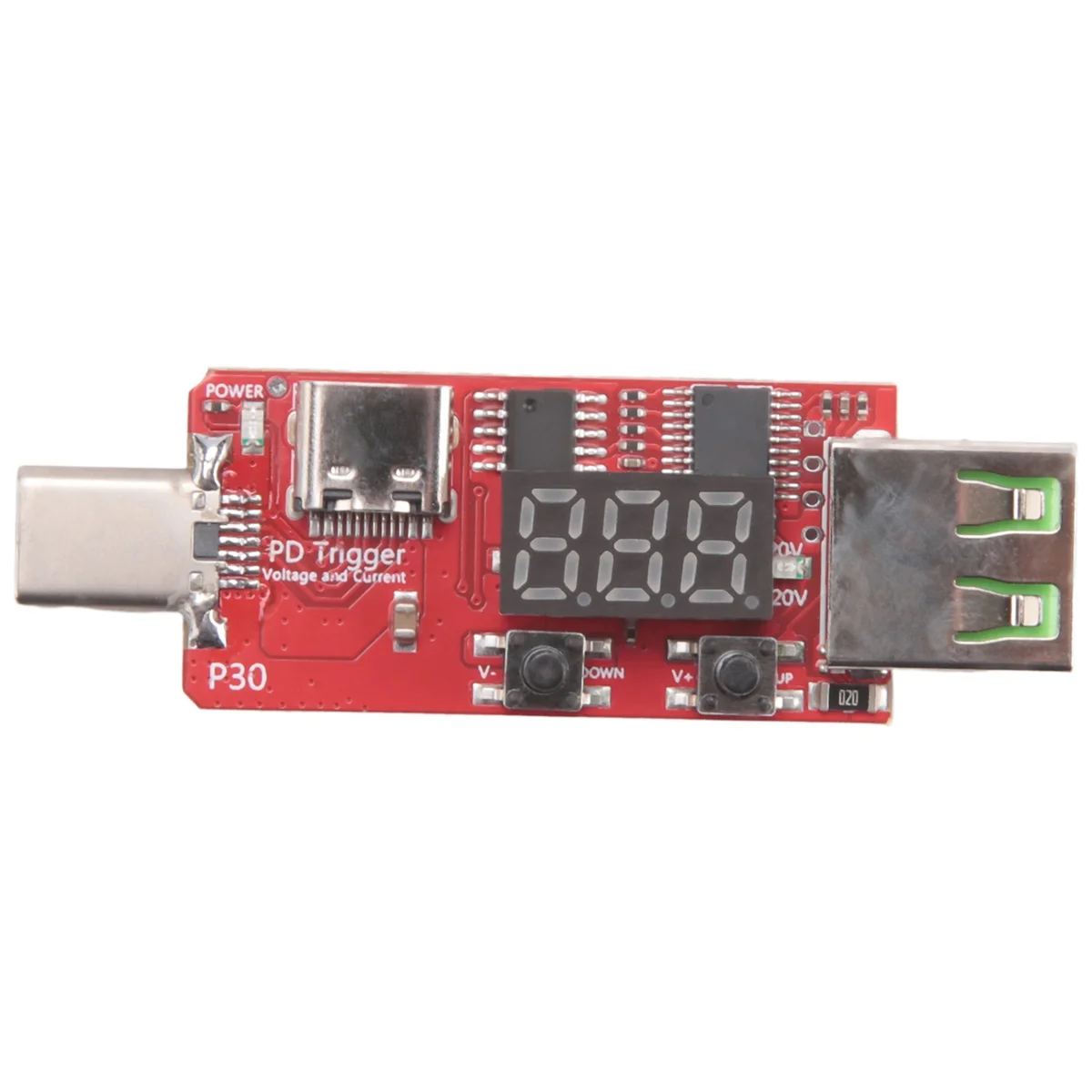 

PD Quick Charge Trigger Digital Current Voltage Meter Ammeter Coulometer Charger Type-C USB Tester Detector