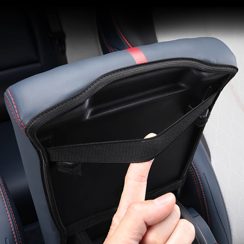 Car Center Control Armrest Box Microfiber Leather Trim Cover Protective Case Car Accessories For Byd Atto 3 2022 2023 images - 6