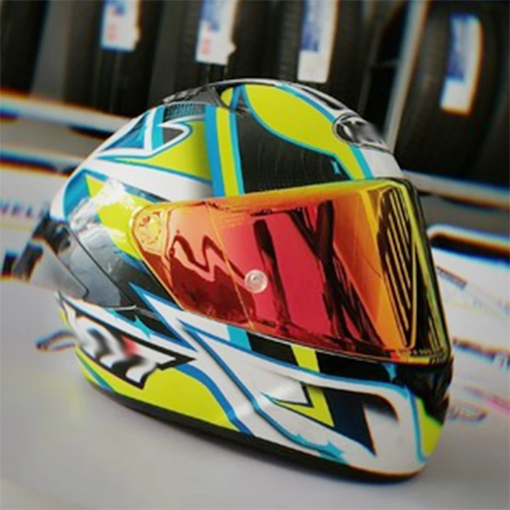 9 color Motorcycle Full Face Helmet Visor Lens case for KYT NFR NXR GP Visor Mask images - 6