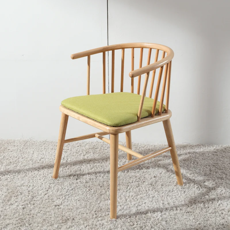 Dining Chair Solid Wood Princess Western Restaurant Windsor Armrest Milk Tea Leisure Desk Balcony Negotiation Customized |