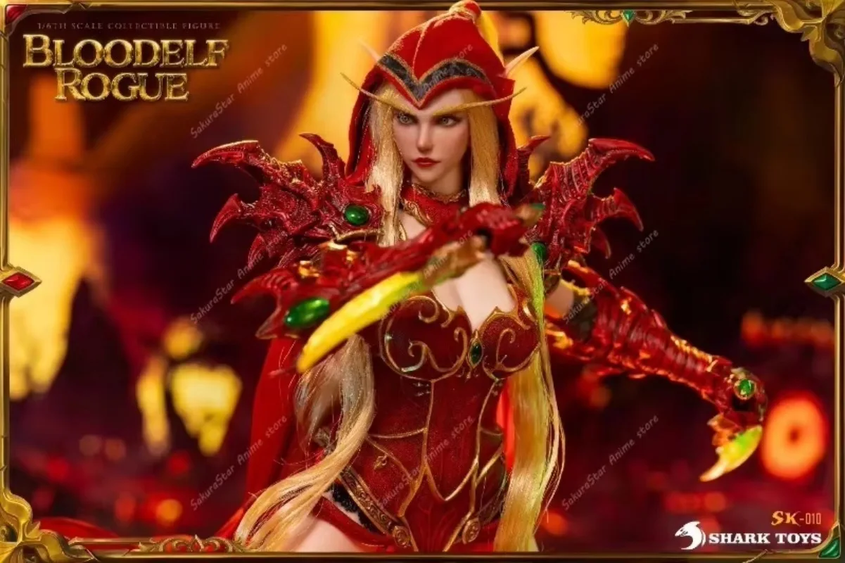 Фото В наличии: Коллекционная модель фигурки SakuraStar Store SHARK TOYS SK-010 Blood Elf Rogue в масштабе 1/6, подвижная женская фигурка, подарок. №4