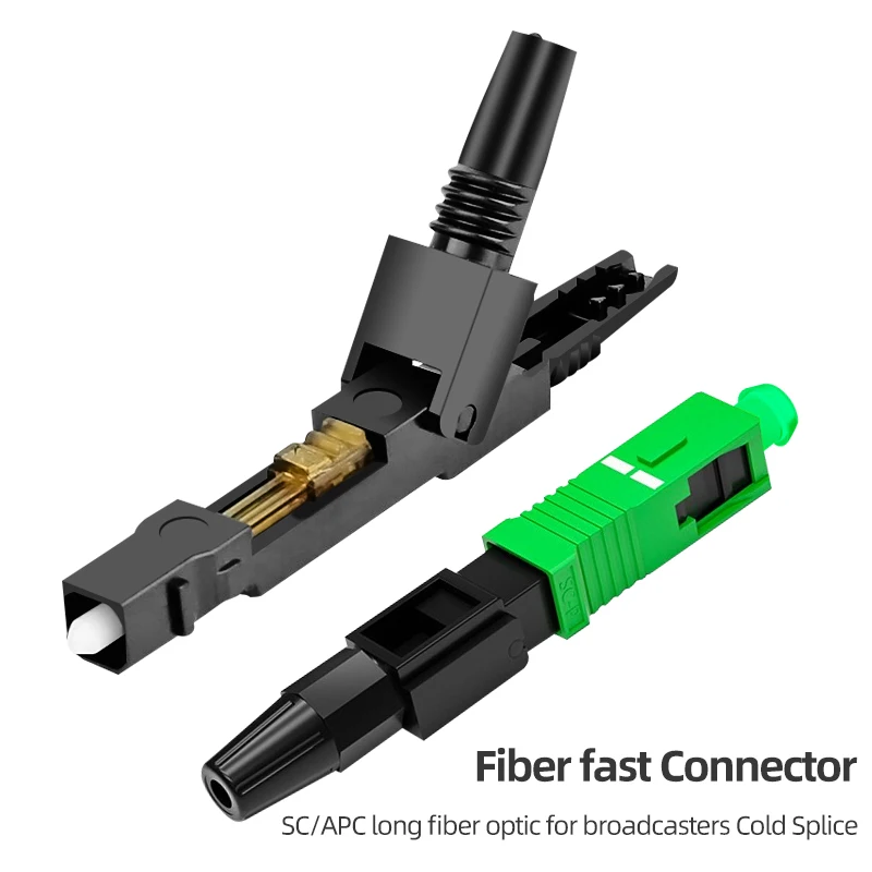 100pcs UPC APC Fast Connector Embedded Connector FTTH Tool Cold Fiber Fast Connector SC Fiber Optic Connector