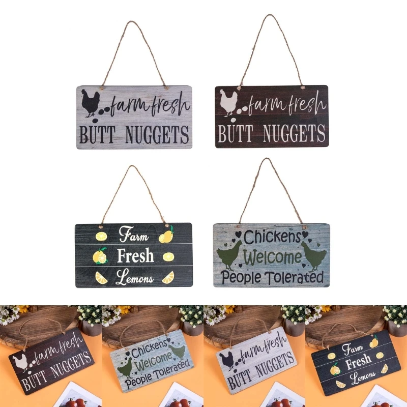 

Farmhouse Chicken Theme Sign Charm Crafts Wall Door Party Background Supplies