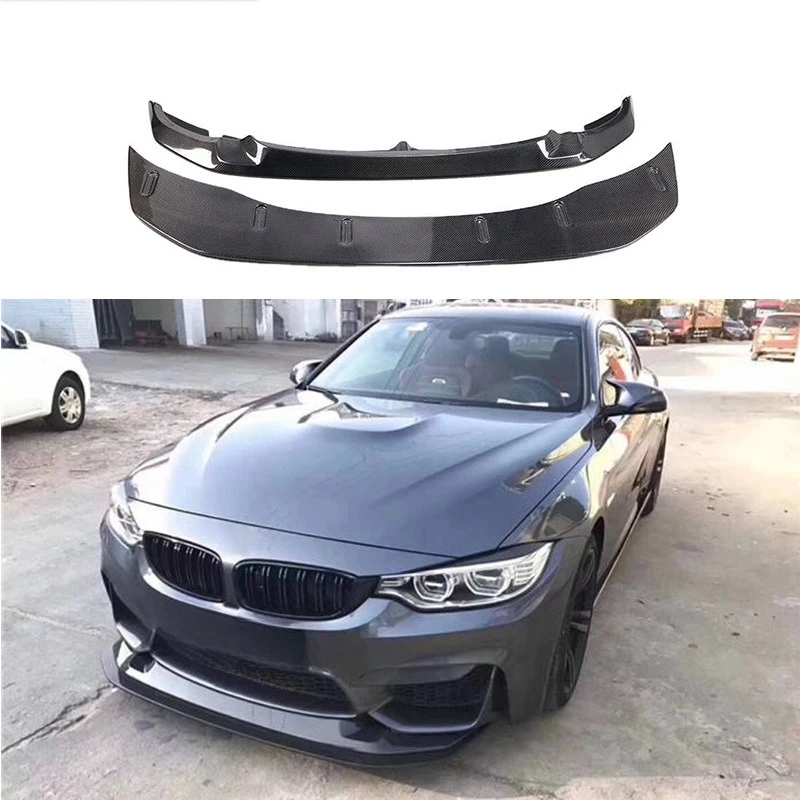 Фото Передний спойлер/губа/сплиттер из карбона в стиле GTS (2 части) для BMW F80 M3 F82 M4 №2