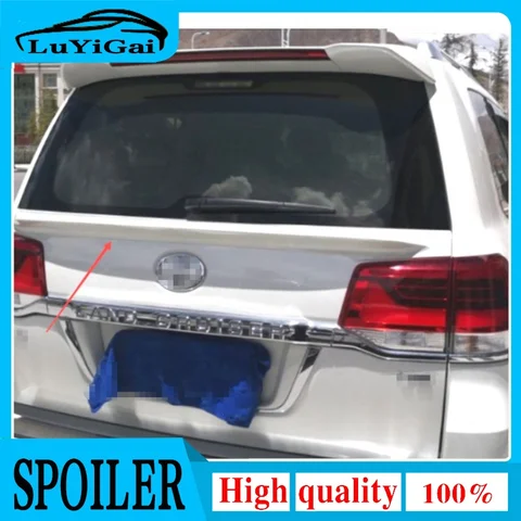 Для Toyota Land Cruiser LC200 2008-2018 АБС-пластик, неокрашенный цвет грунтовки, заднее крыло багажника, задний спойлер, автомобильные аксессуары
