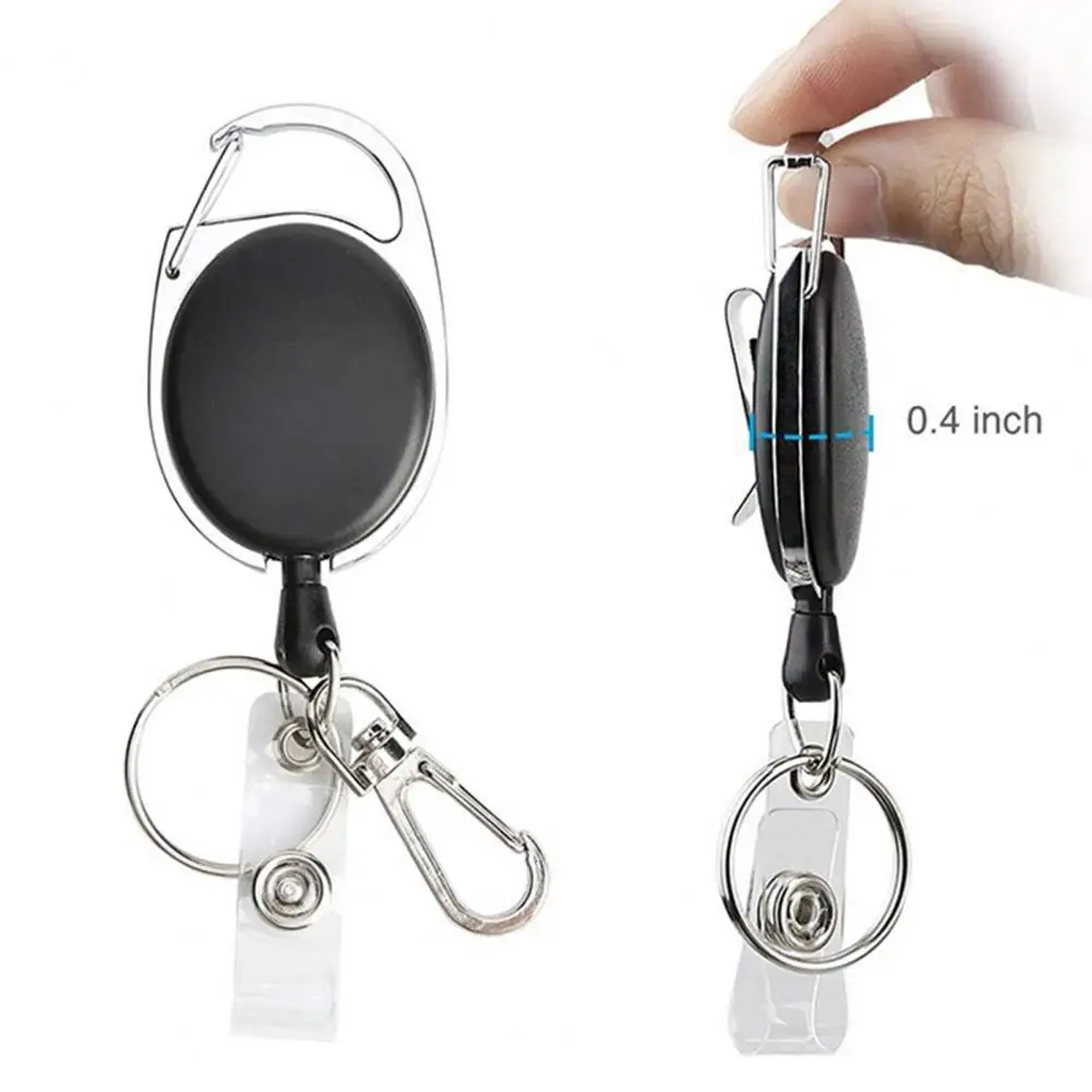 

Badge Reel Card Holder Waterproof Badge Reel Holder with Heavy Duty Retractable Key Ring Anti-lost Metal Keychain for Id