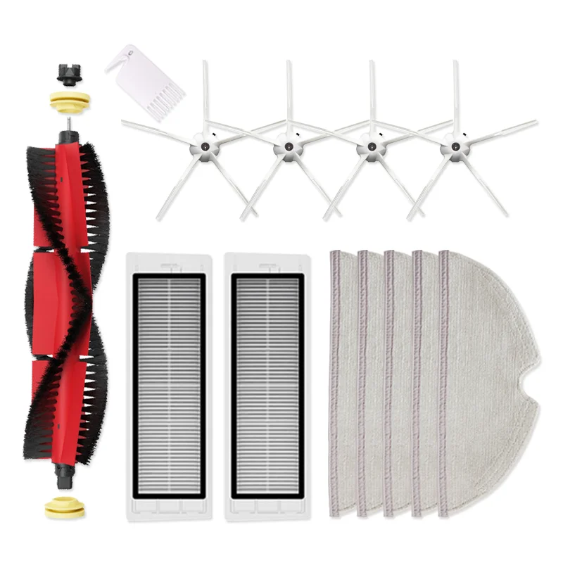 

Main / Side Brush Mops Hepa Filters for Xiaomi Robot 1S SDJQR01RR for Roborock S5 Max S50 S502 S55 S6 S6 Pure E4 Accessories