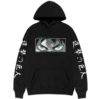 japan anime attack on titan eren yeager eyes printed hoodie men streetwear oversize pullover man woman hip hop nice sweatshirt