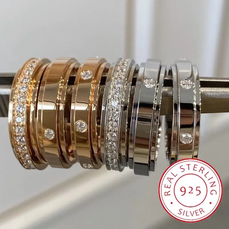 

Мужское и женское кольцо из серебра 925 пробы