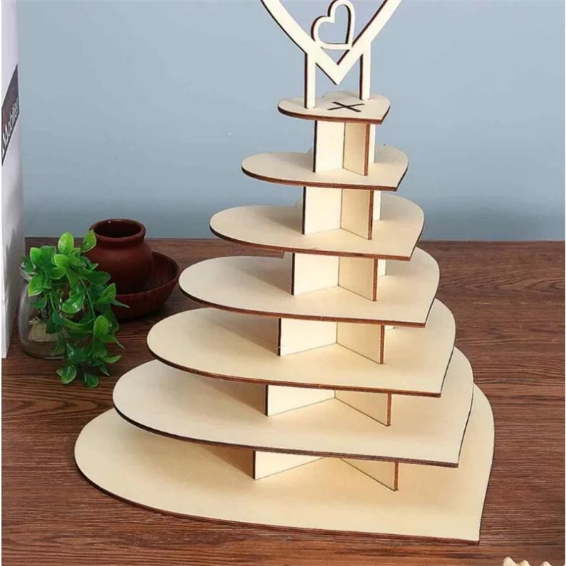 

I Love You Wooden Chocolate Candy Heart Wedding Centrepiece Display Stand Holder Wedding Birthday Party Decoration Supplies