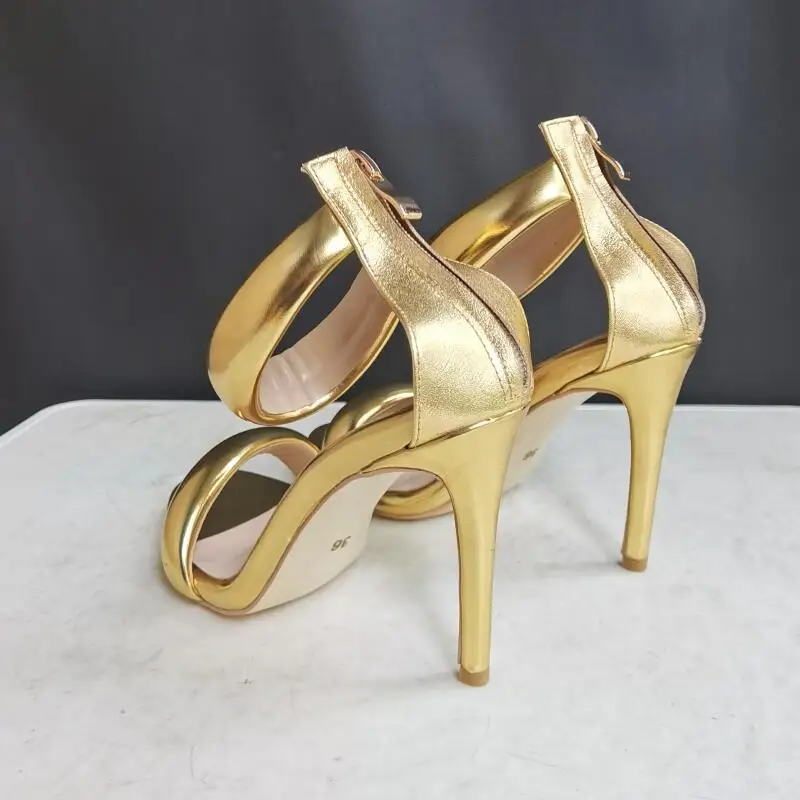 Туфли женские на тонком высоком каблуке пикантные сандалии для выпусквечерние А