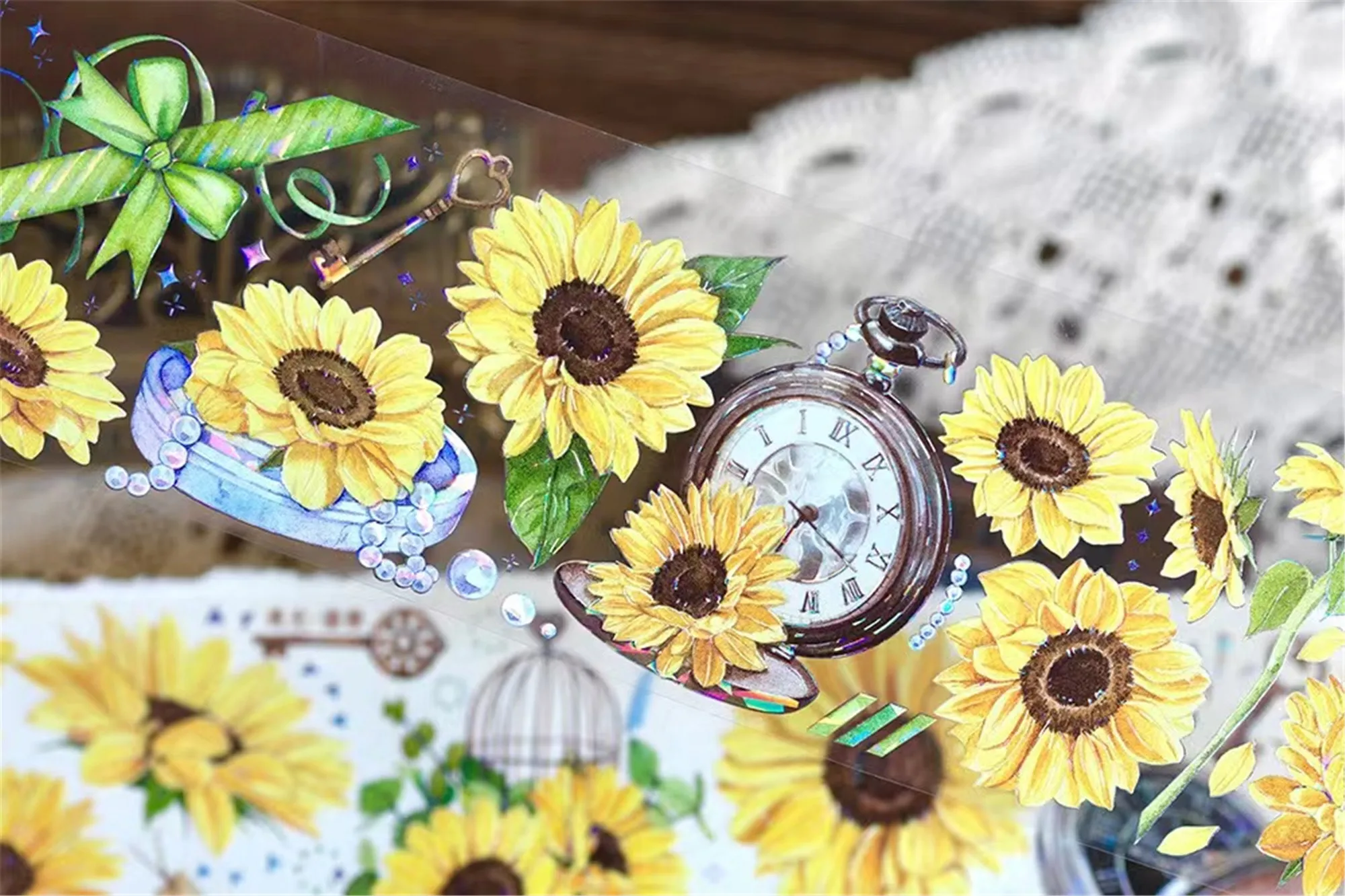 Встреча искусственное Подсолнух Васи ПЭТ-лента для изготовления открыток