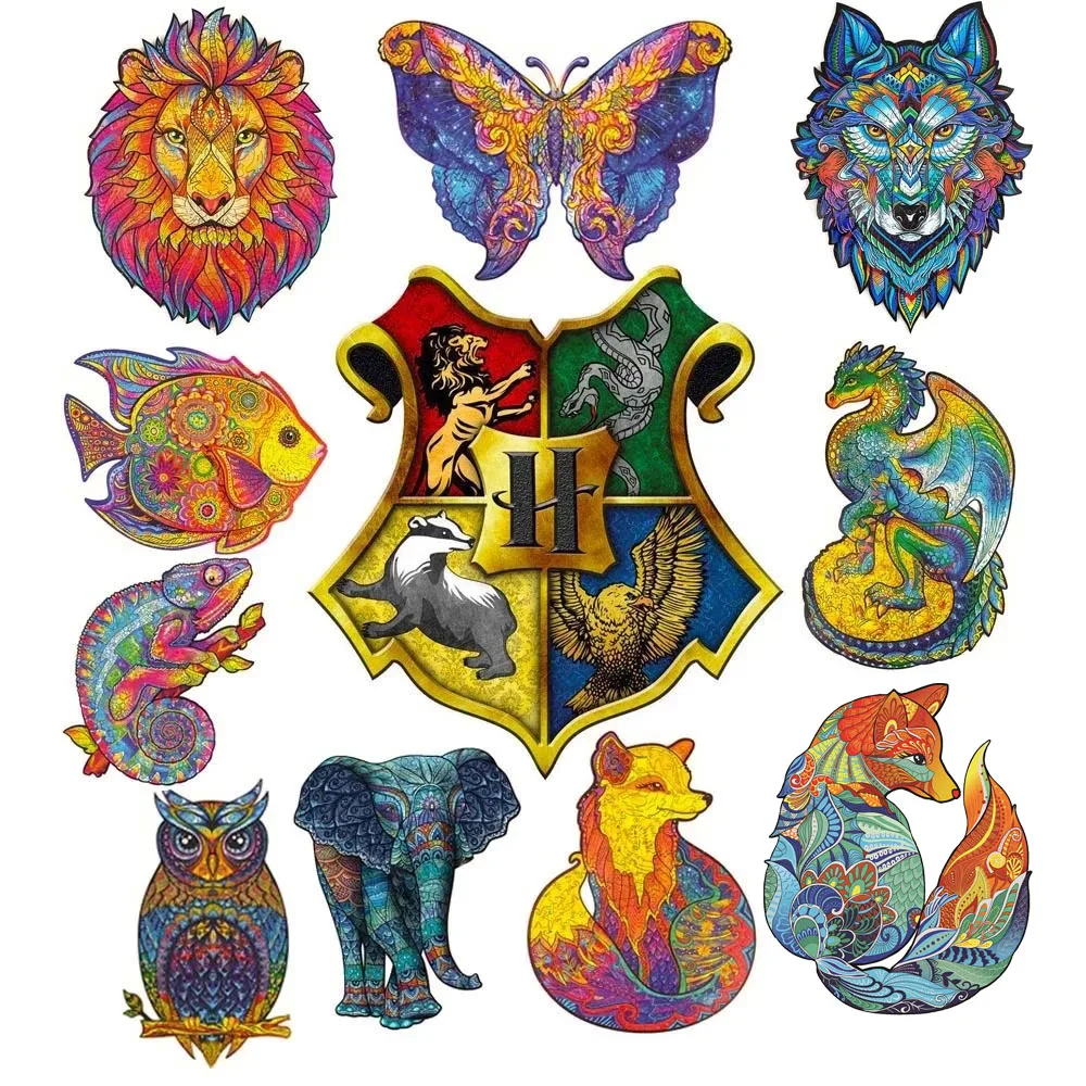 

2022 деревянные головоломки с животными для взрослых и детей, уникальный таинственный слон, 3D пазл, подарок, интерактивные знаменитые игры, го...