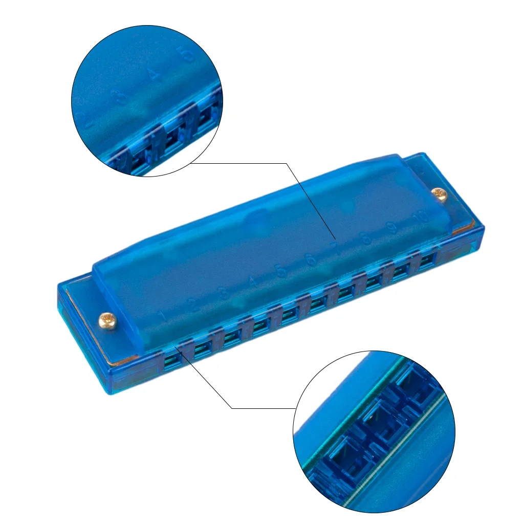 NAOMI Key Of C 10 отверстий тонов губная гармошка синего цвета для начинающих студентов