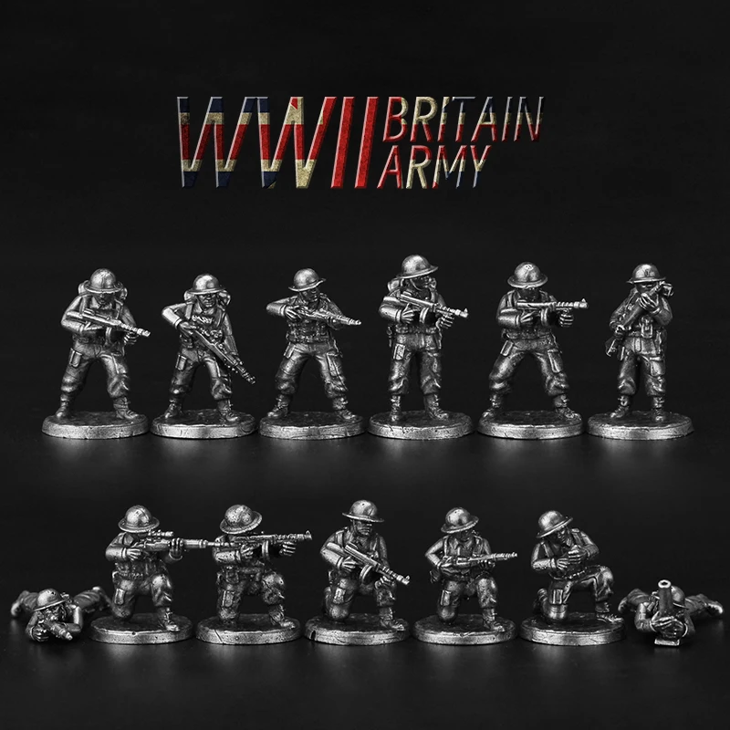 Металлическая Модель солдата британской армии Второй мировой войны настольные