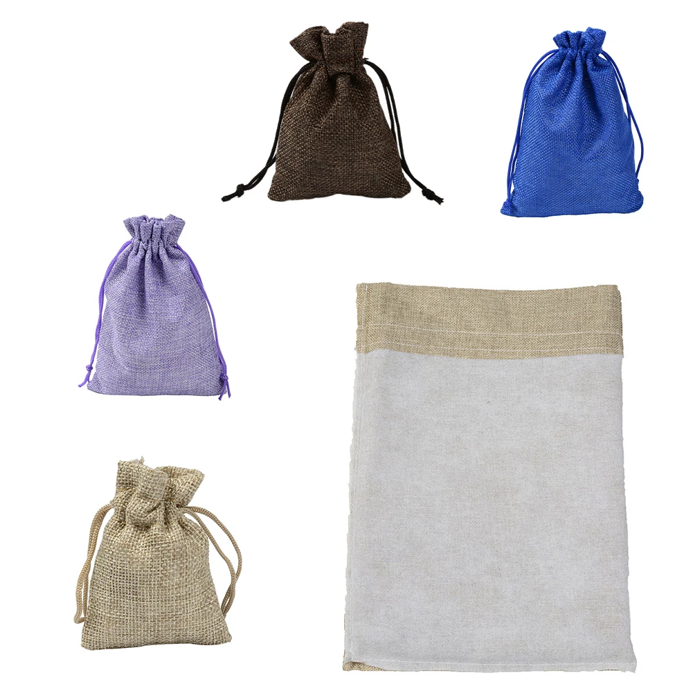 

2021new Natural Burlap Hessian Candy Bags Wedding Party Favor Pouch Jute Gift Packaging for the guest Drawstring Bags supplies