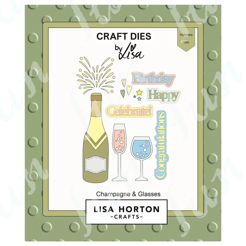 

Metal Cutting Dies for Diy Scrapbooking Crafts Champagne Glasses Die Cuts Stencils Photo Album Template Handmade Decoration