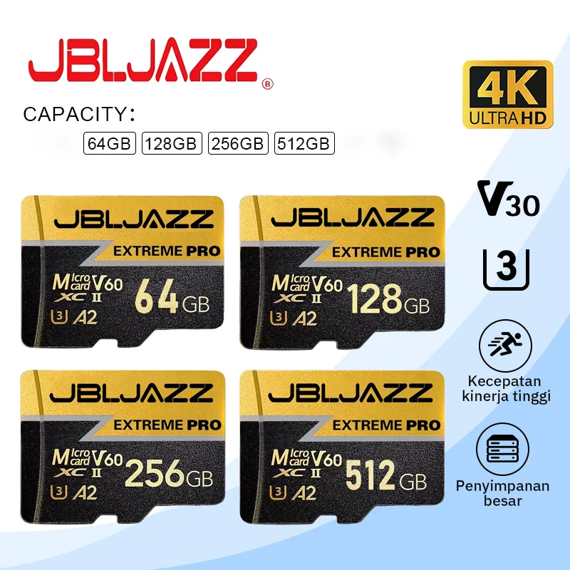 Фото Высокоскоростная карта памяти Micro TF SD 128 ГБ 256 ГБ Class10 U3 V30 со скоростью до 100 МБ/с для камеры, дрона, видеорегистратора, водонепроницаемая карта памяти №1