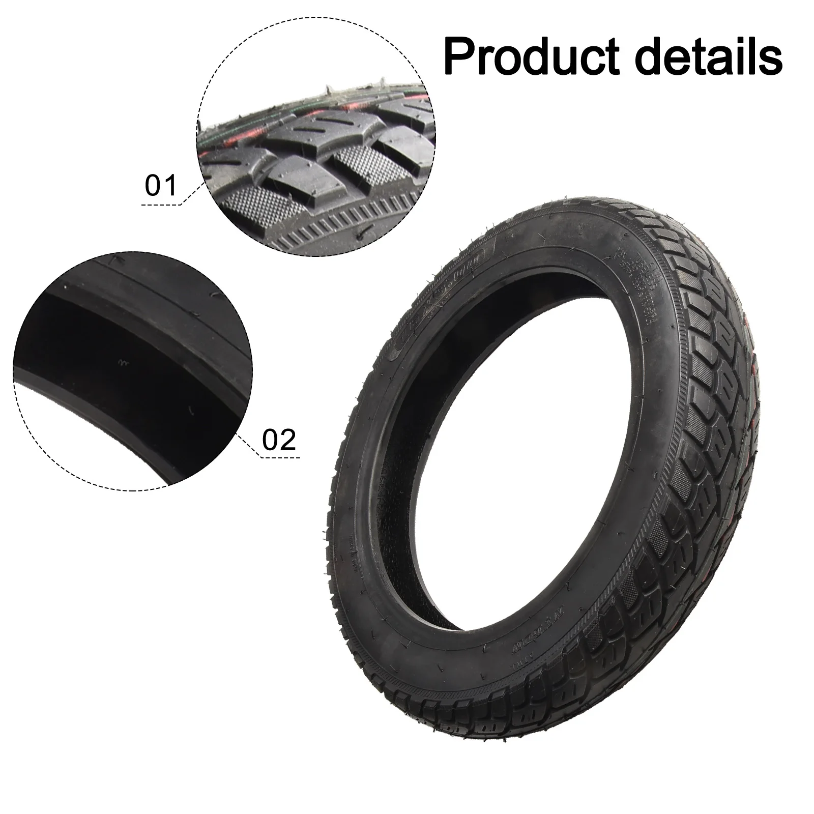 Электрический скутер 16 дюймов 16x3 бескамерные шины резиновые для электрического