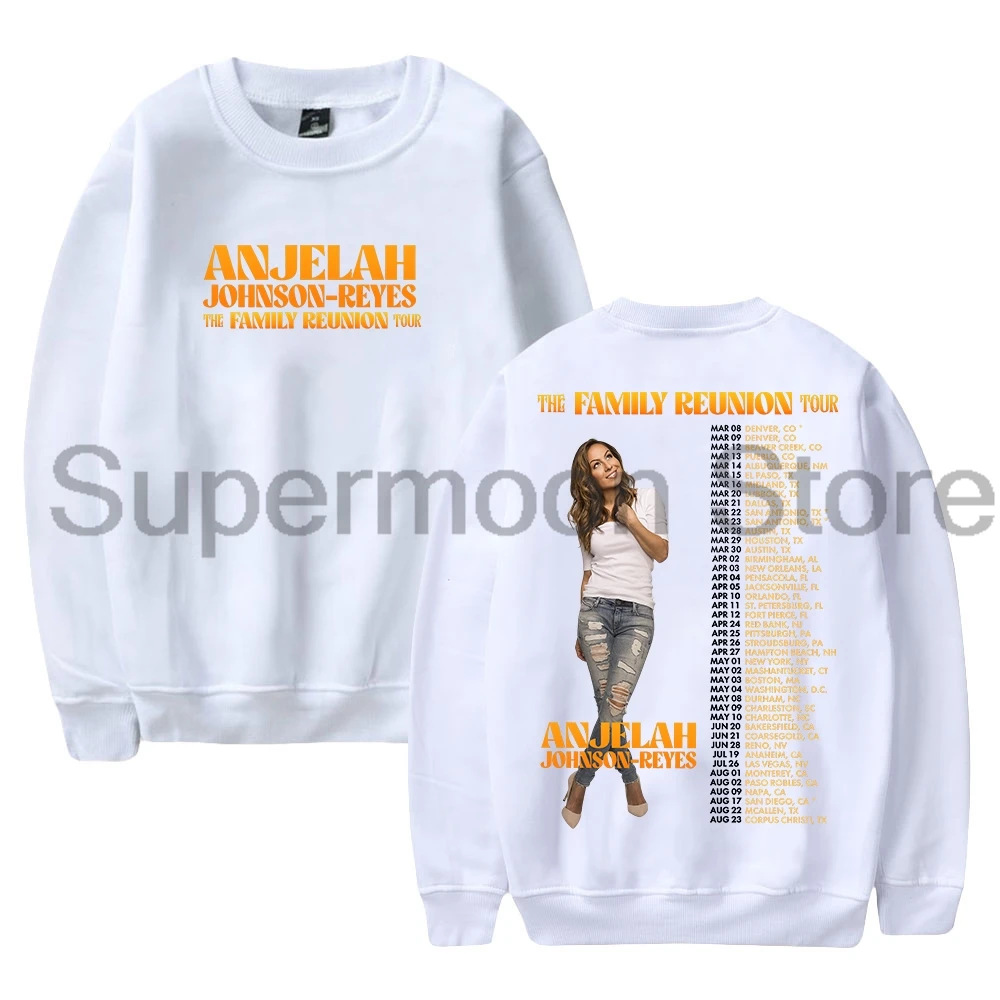 Фото Anjelah Johnson The Family Reunion Tour 2025, уличная одежда с круглым вырезом и длинными рукавами, мужские и женские толстовки №2