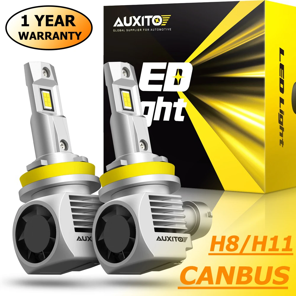 Светодиодные фары AUXITO 2X H8 H11 Canbus для BMW E46 Honda Pilot Nissan Primera Toyota Rav4 Ford Focus Mazda 3 VW Kia Rio Volvo