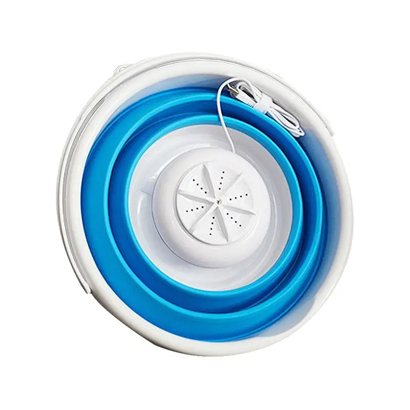 

1Pc Wash Machine Practical Automatic Ultrasound Portable Foldable Turbine Washer for Travel