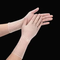 100pcs transparent disposable vinyl gloves food grade pvc glove for household dishwashing work cleaning kitchen accessories
