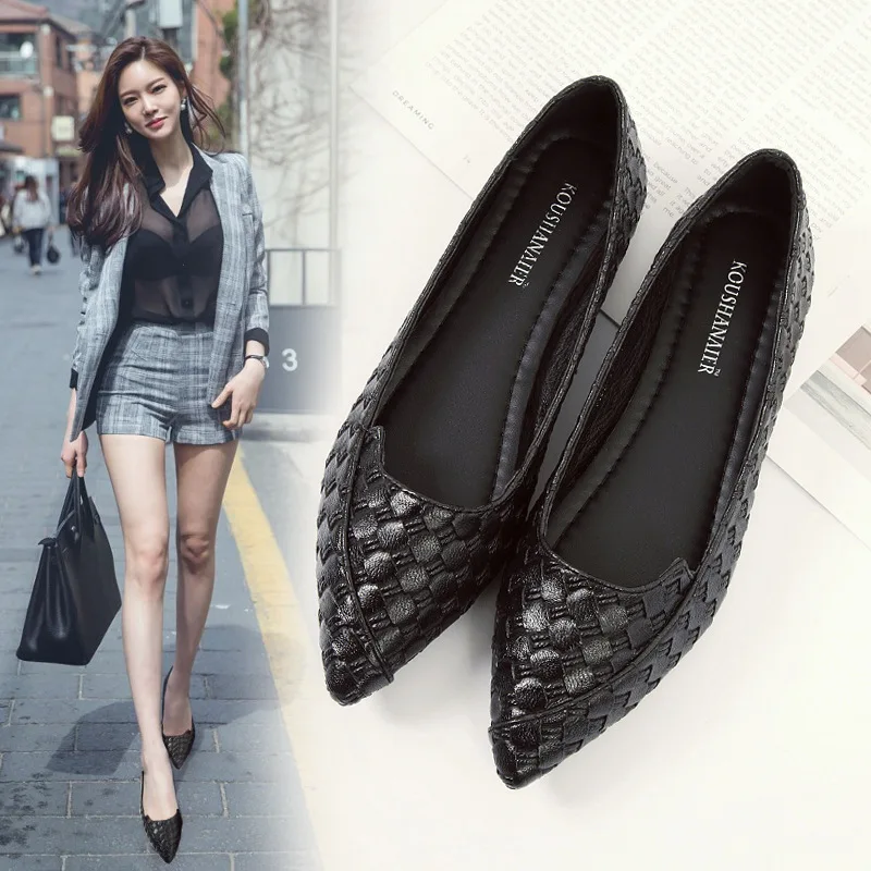 

Женские туфли на плоской подошве с острым носком, Новинка весна-осень 2022, женские туфли на плоской подошве в шотландскую клетку, подходящие ко всему