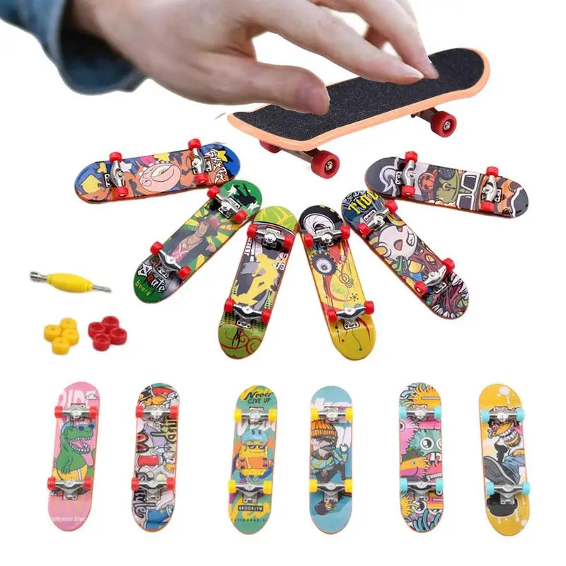 

Toy Skateboard Finger Fingerboard Mini Finger Skateboards Toys 12pcs Mini Finger Skateboard Toy Skateboard Mini Finger Toys Set
